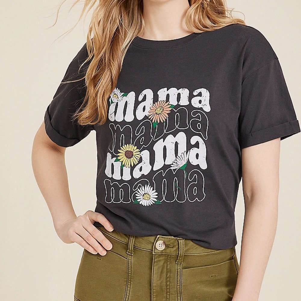 NWT Floral Mama Relaxed Fit Graphic Tee